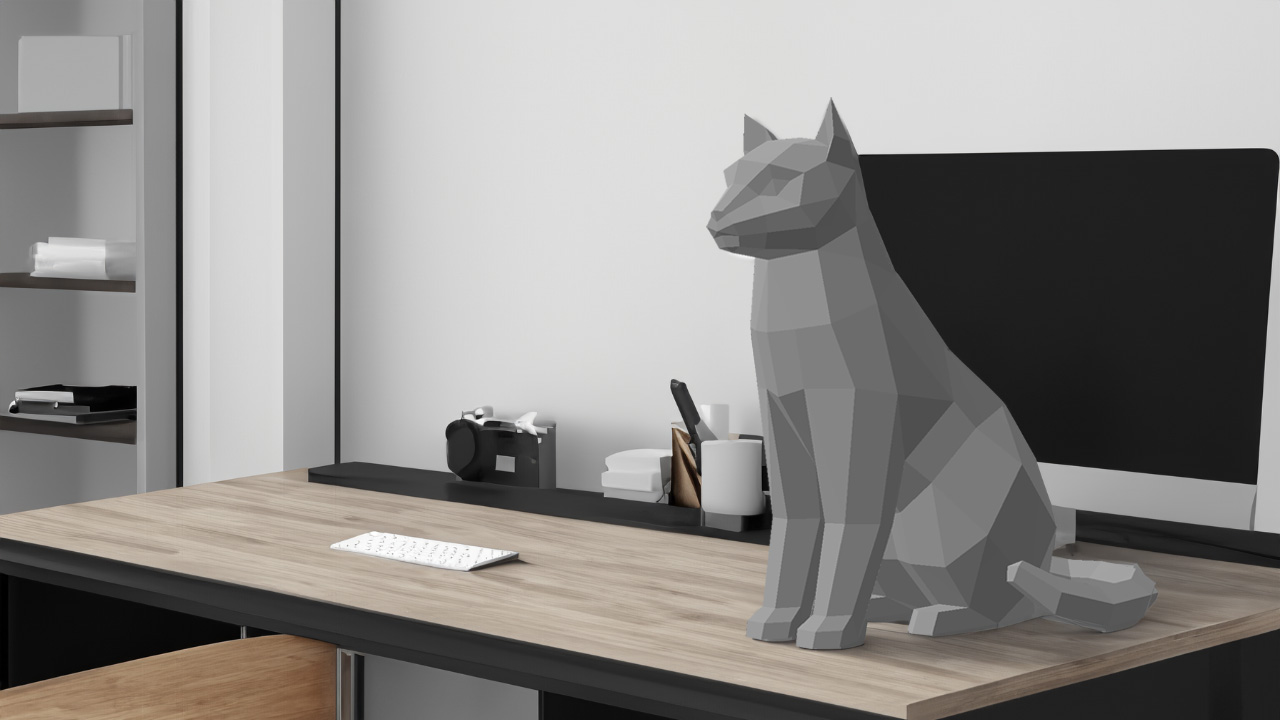 Model od papira - mačka