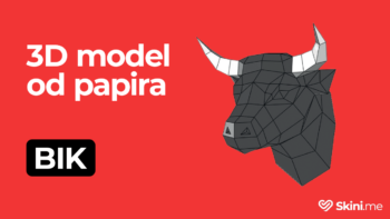 Model od papira - bik