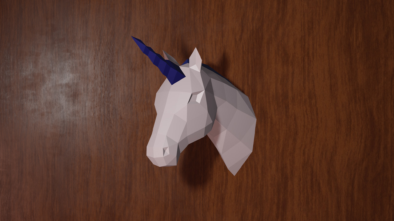 Model od papira - jednorog