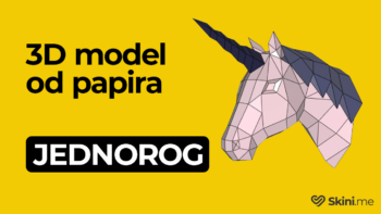 Model od papira - jednorog