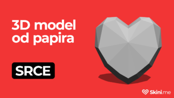 Model od papira - srce