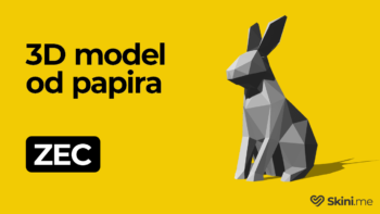 Model od papira - zec