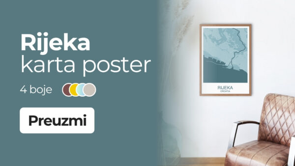 Rijeka karta poster