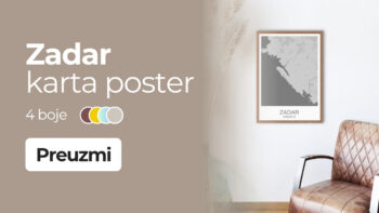 Zadar karta poster