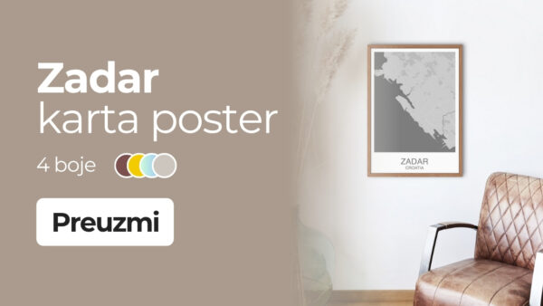 Zadar karta poster