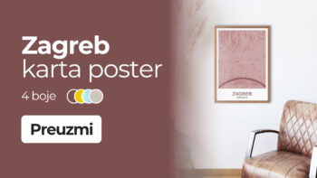 Zagreb karta poster
